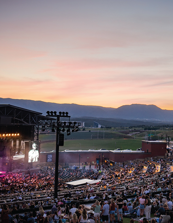 Brohan’s lounge overlooking Ford Amphitheater from plush seating