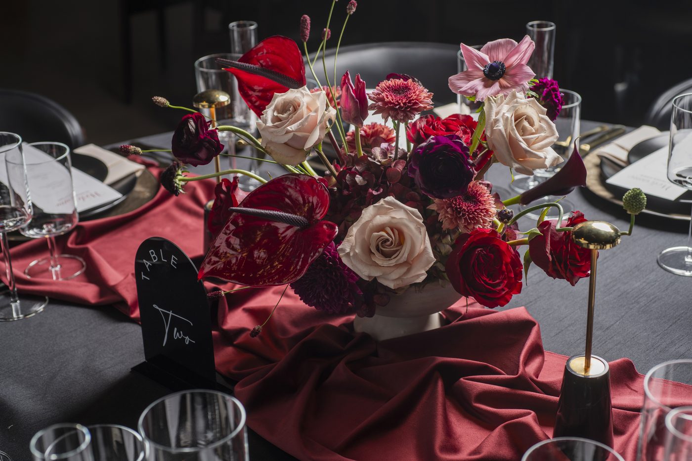 The Heritage Room set for a large private event at Roth's Sea & Steak